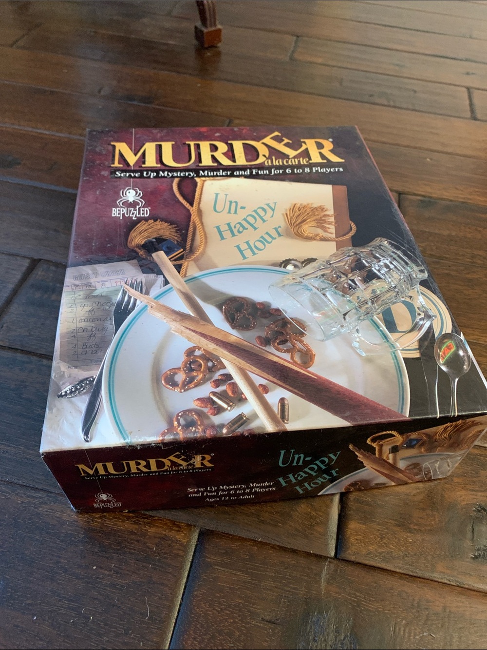 Un-Happy Hour Board Game - Red/Burgundy Box - Murder a La Carte